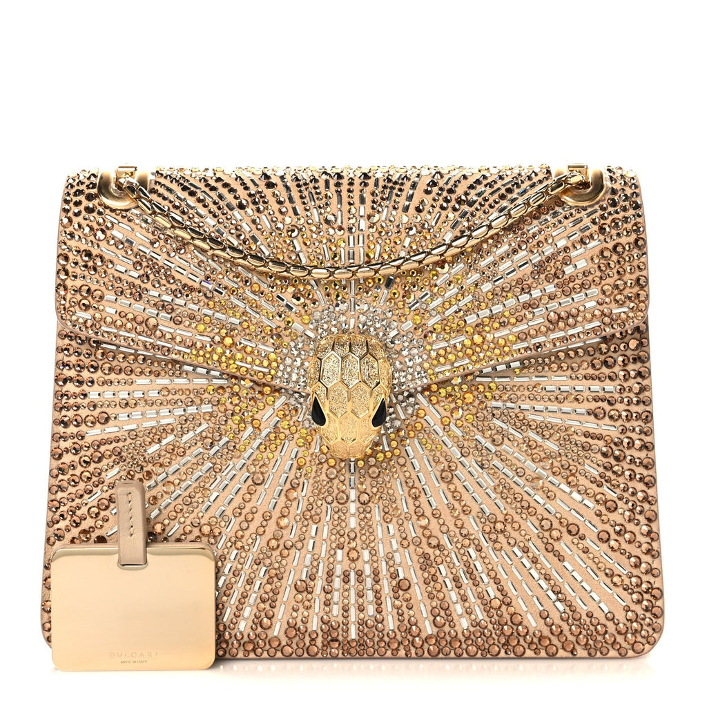 Bvlgari Serpenti Forever Day-to-Night Crossbody Bag Gold Multicolor side view