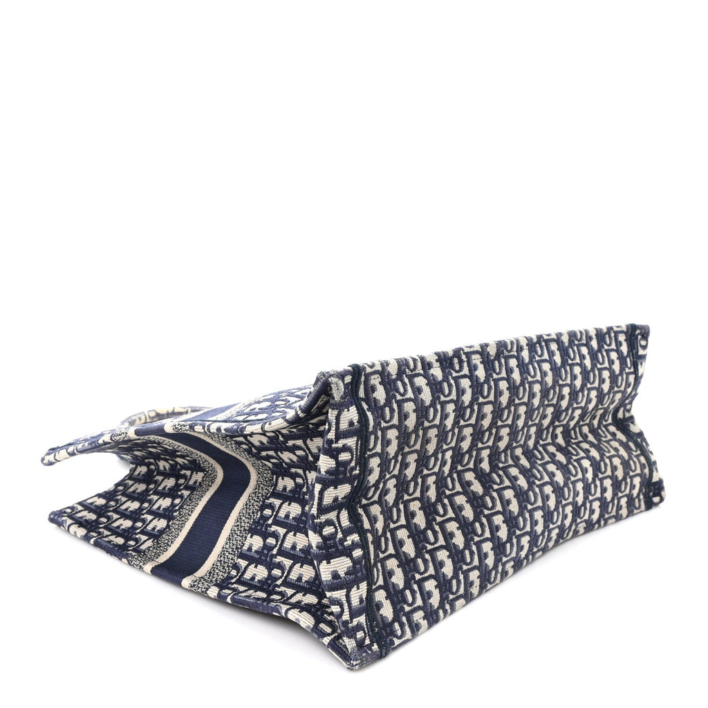 Dior Oblique Large Book Tote Blue Multicolor