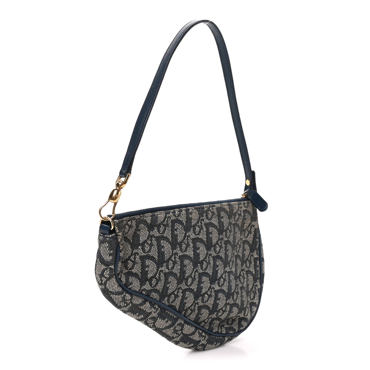 Dior Monogram Mini Saddle Pochette Navy