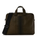 Bottega Veneta Nappa Intrecciato Medium Briefcase Khaki