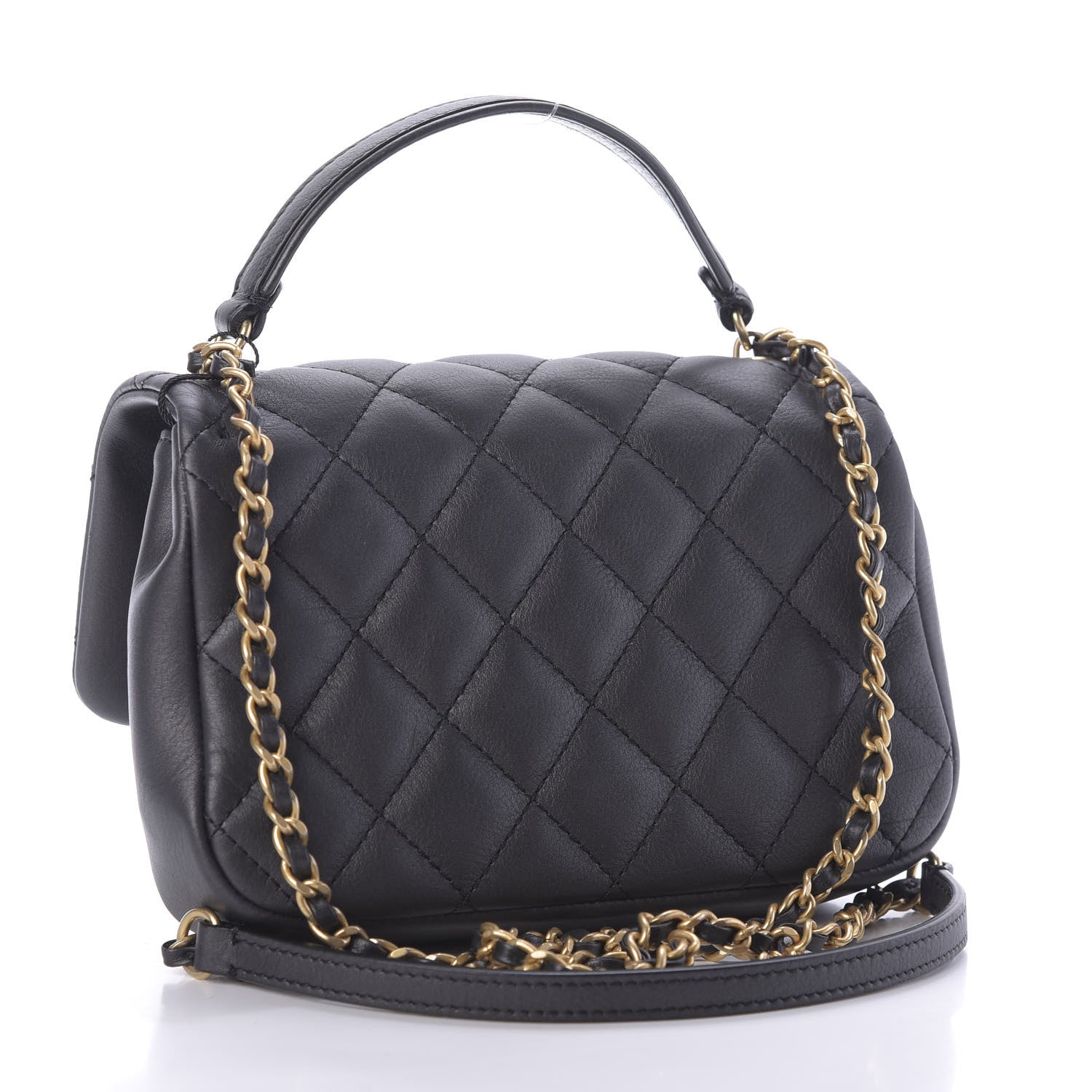 CHANEL FLAP BAG WITH TOP HANDLE LARGE