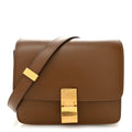 Celine Box Calfskin Small Classic Box Flap Bag Camel