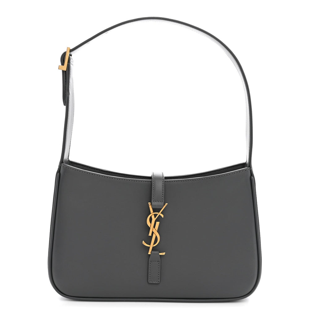 Saint Laurent Smooth Calfskin Le 5 A 7 Hobo Storm