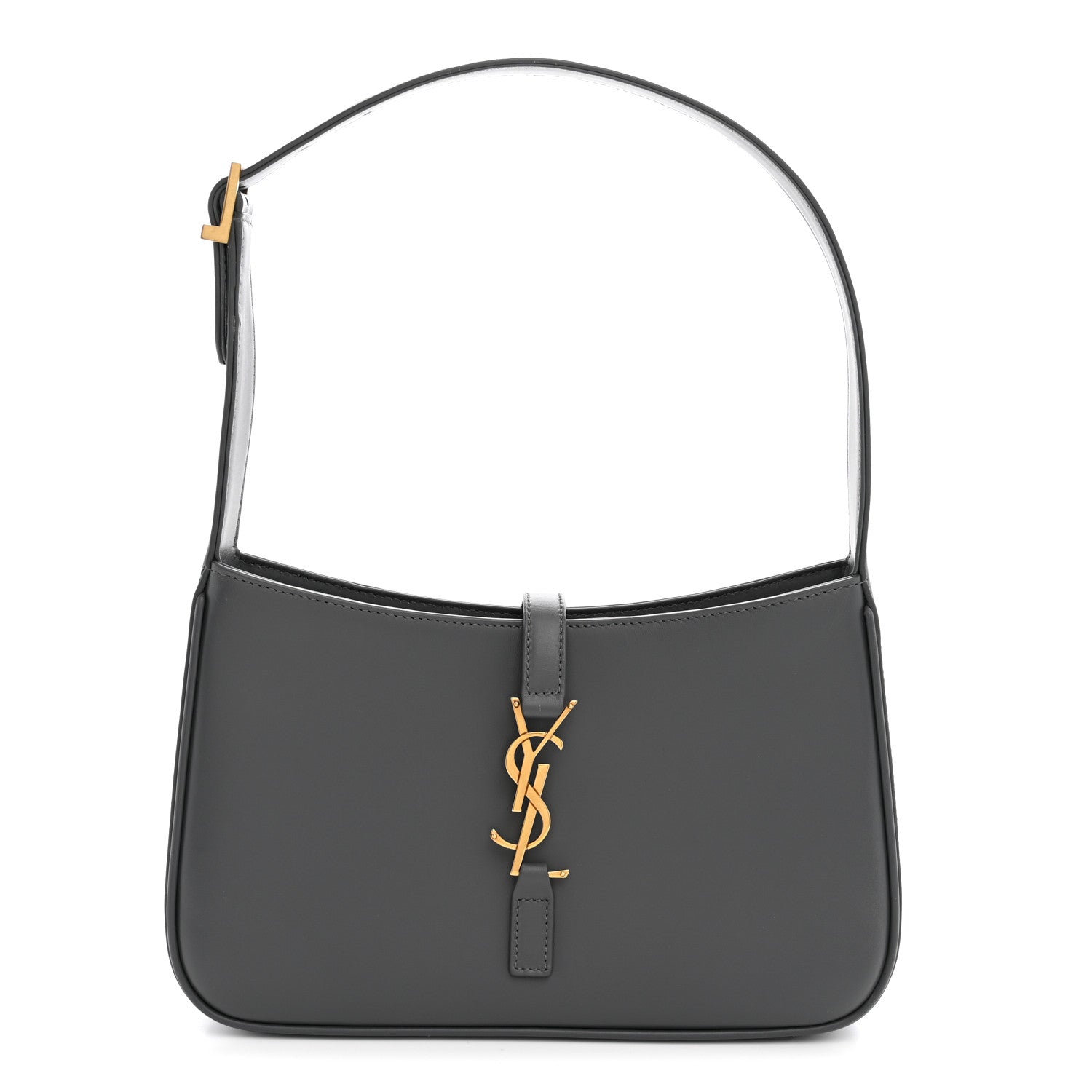 Saint Laurent Smooth Calfskin Le 5 A 7 Hobo Storm