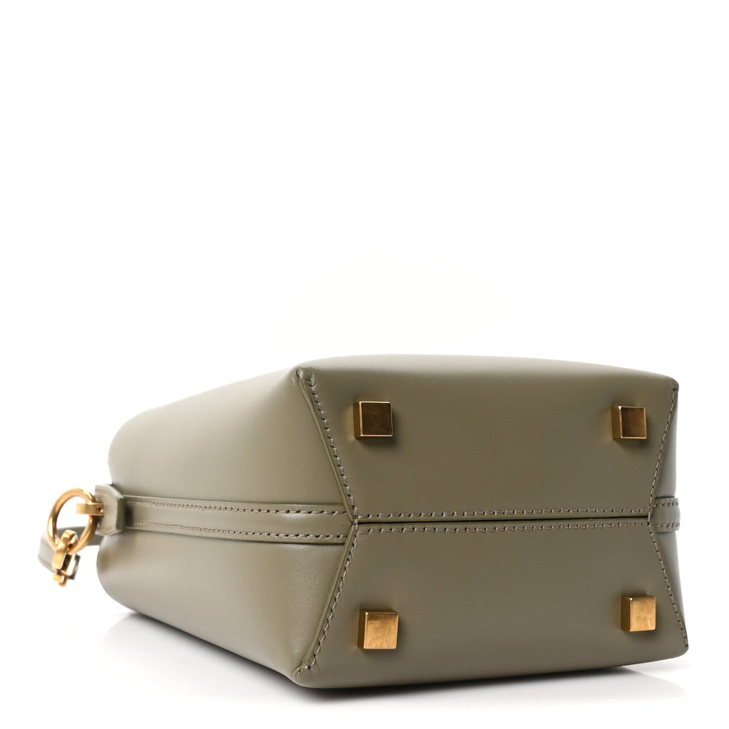Saint Laurent Shiny Calfskin Le 37 Mini Bucket Bag Strong Moss