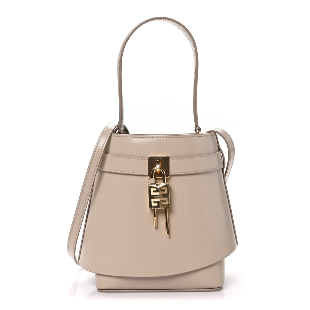 Givenchy Shark Lock Bucket Bag Beige front view