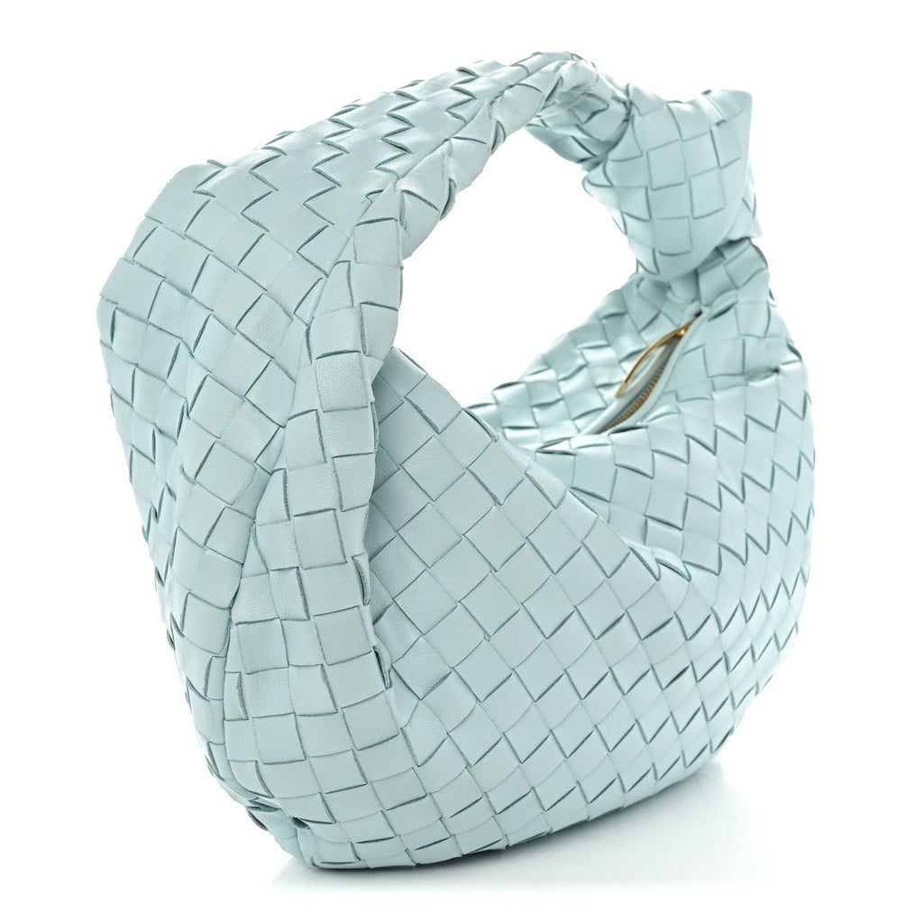 Bottega Veneta Nappa Intrecciato Teen Jodie Hobo Teal Washed
