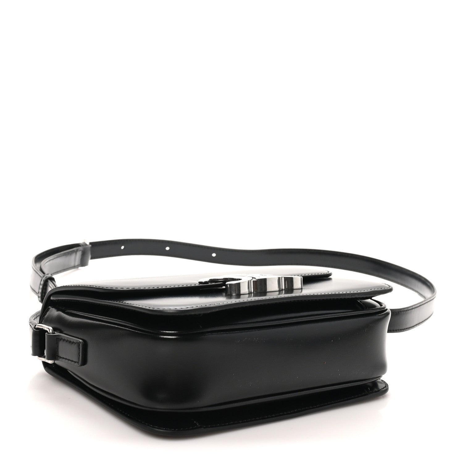 Celine Shiny Calfskin Teen Triomphe Black