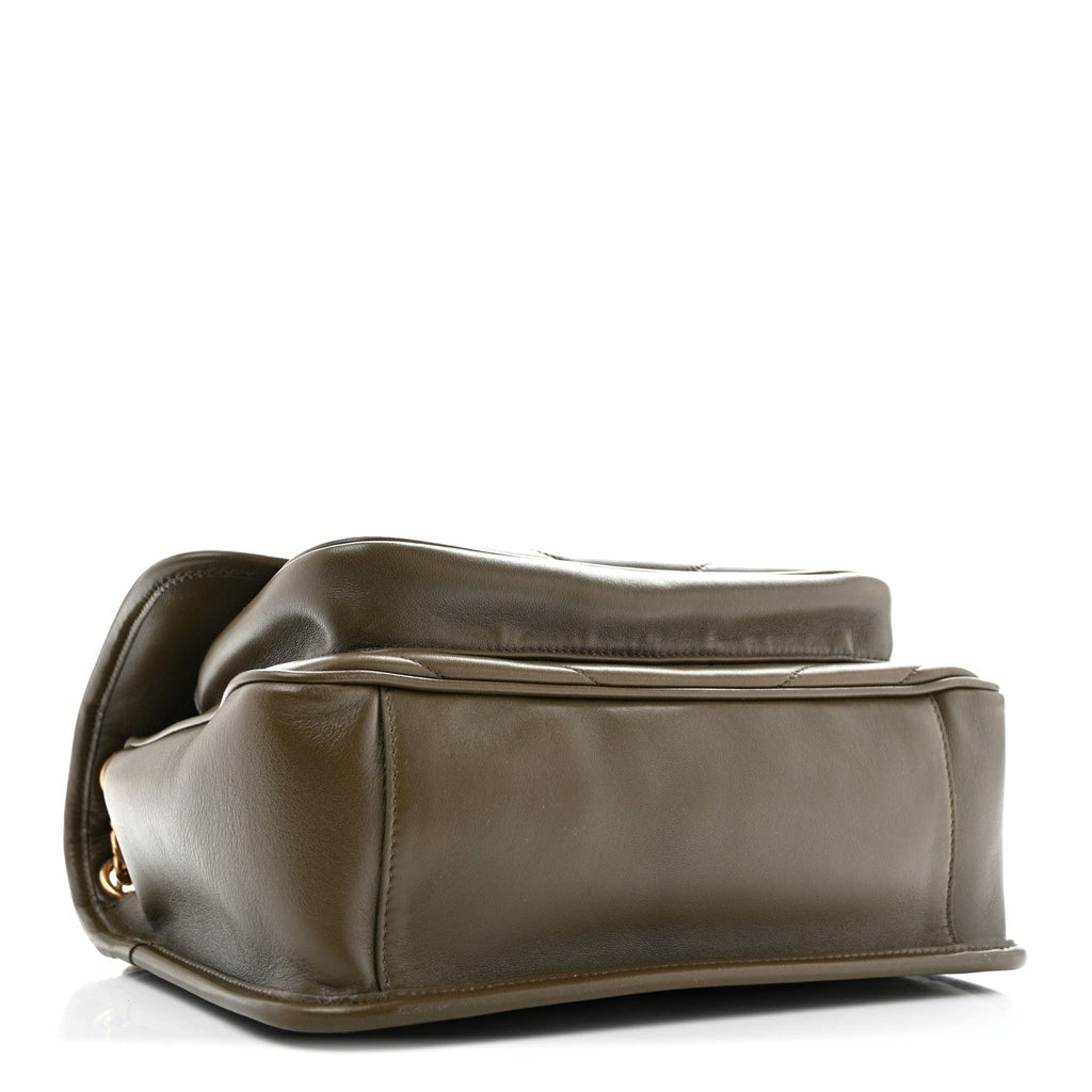 Saint Laurent Lambskin Matelasse Monogram Medium Niki Chain Satchel Seawood