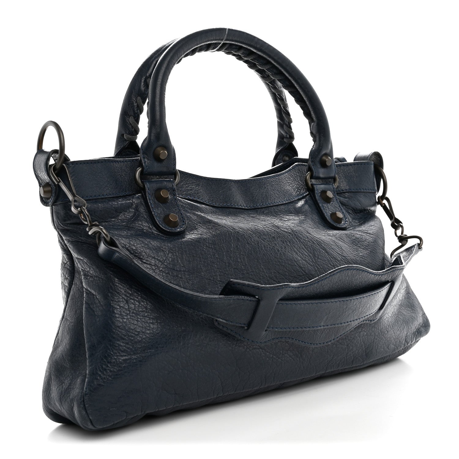 Balenciaga Agneau Classic Hardware First Bleu Obscur