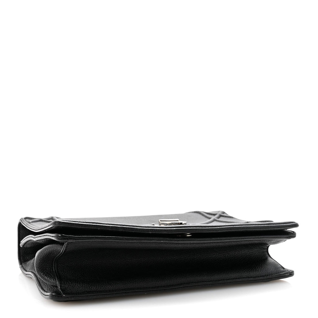 Dior Grained Calfskin Medium Diorama Flap Bag Black