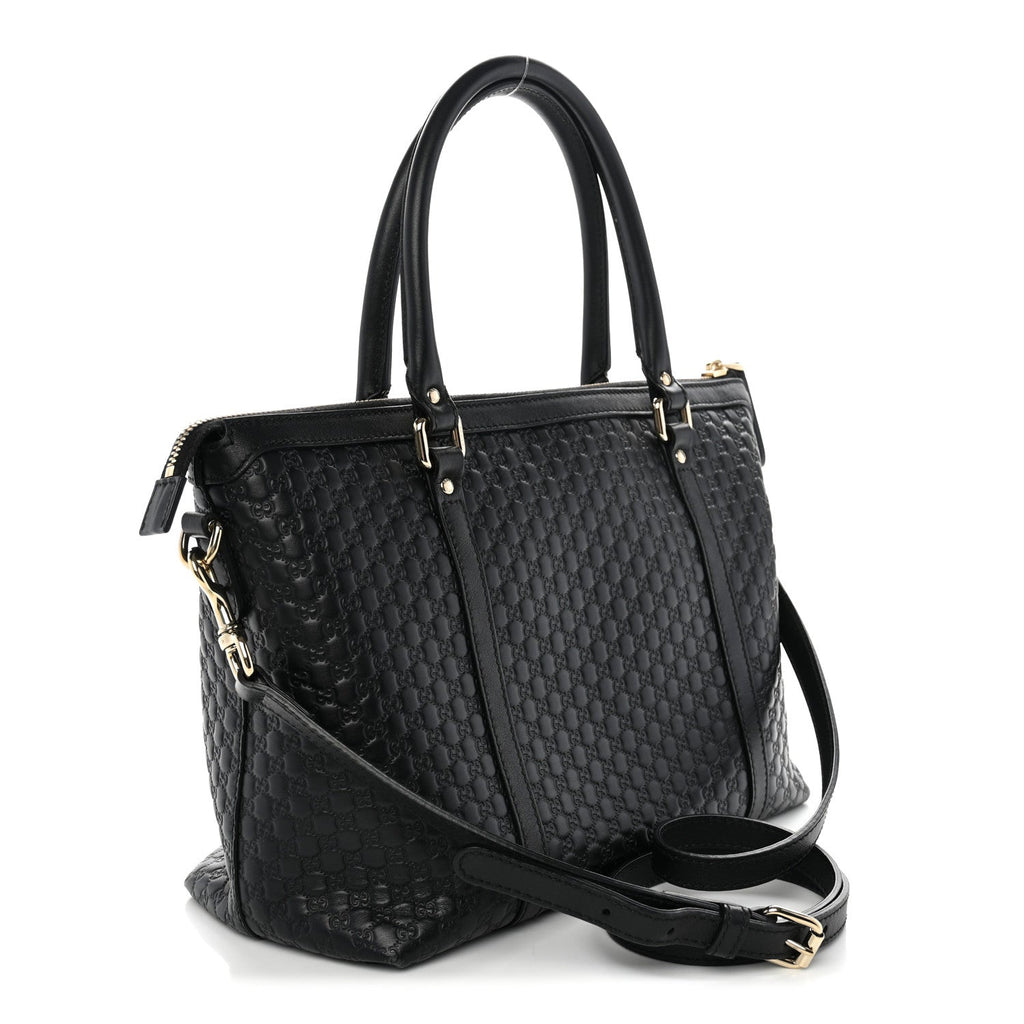 Gucci Soft Microguccissima Small Zippered Satchel Black