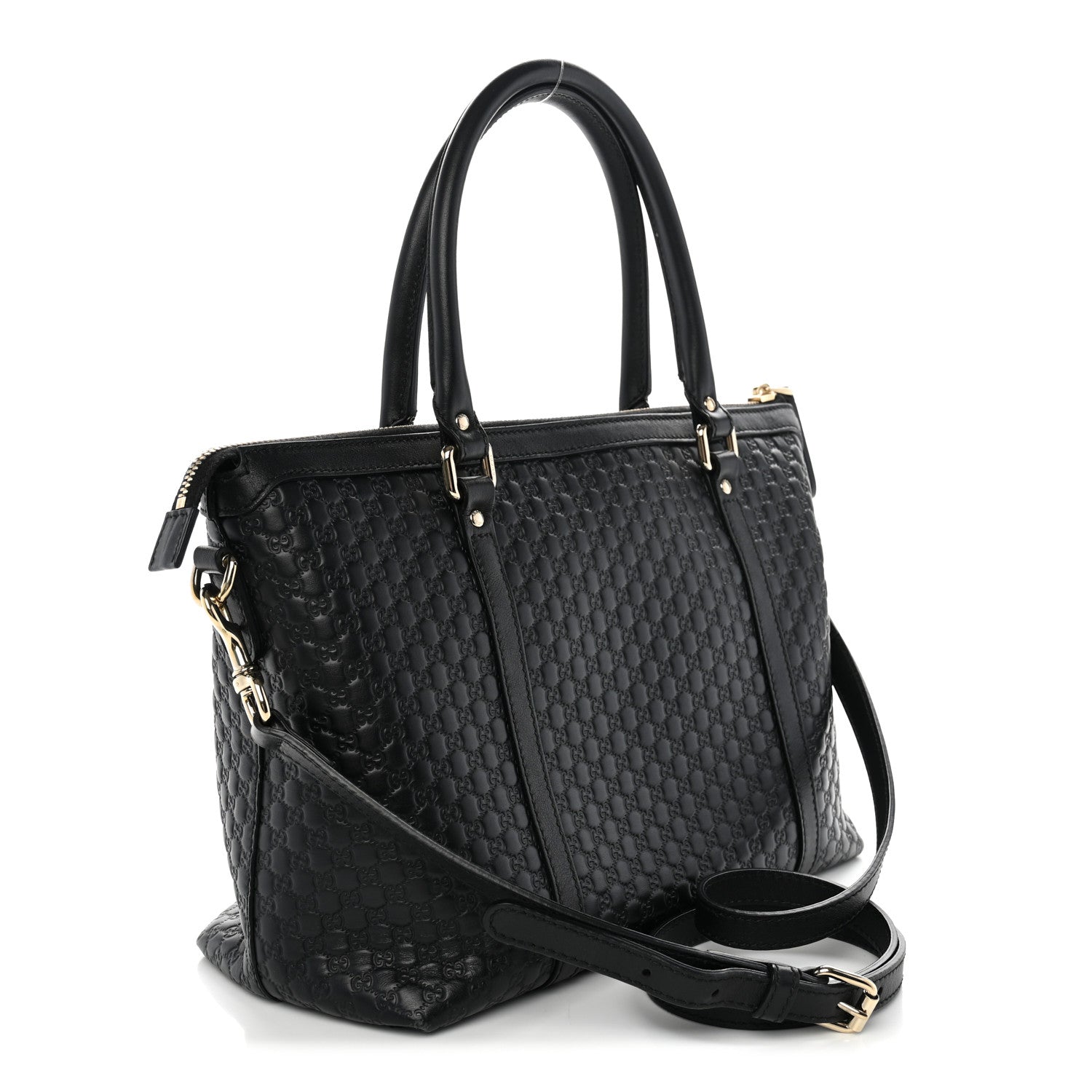 Gucci Soft Microguccissima Small Zippered Satchel Black