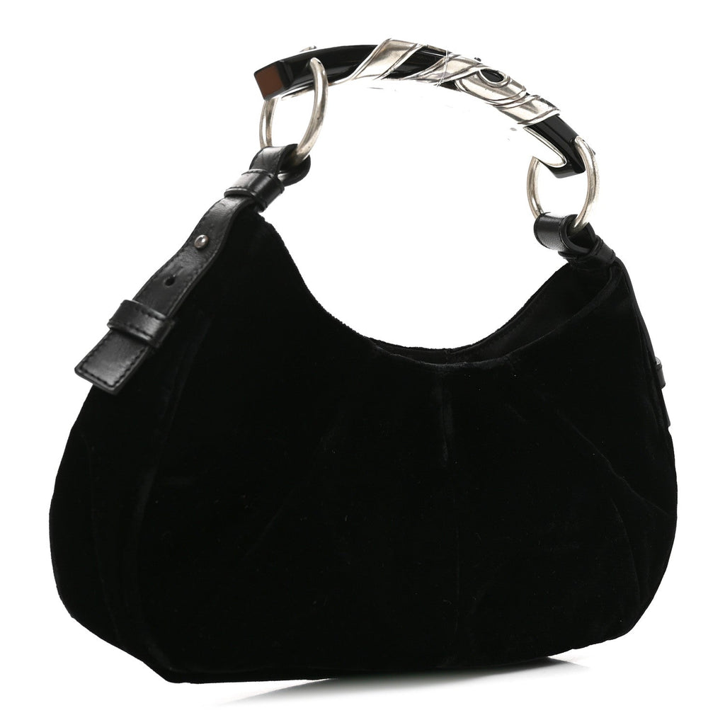Saint Laurent Velvet Mombasa Small Black