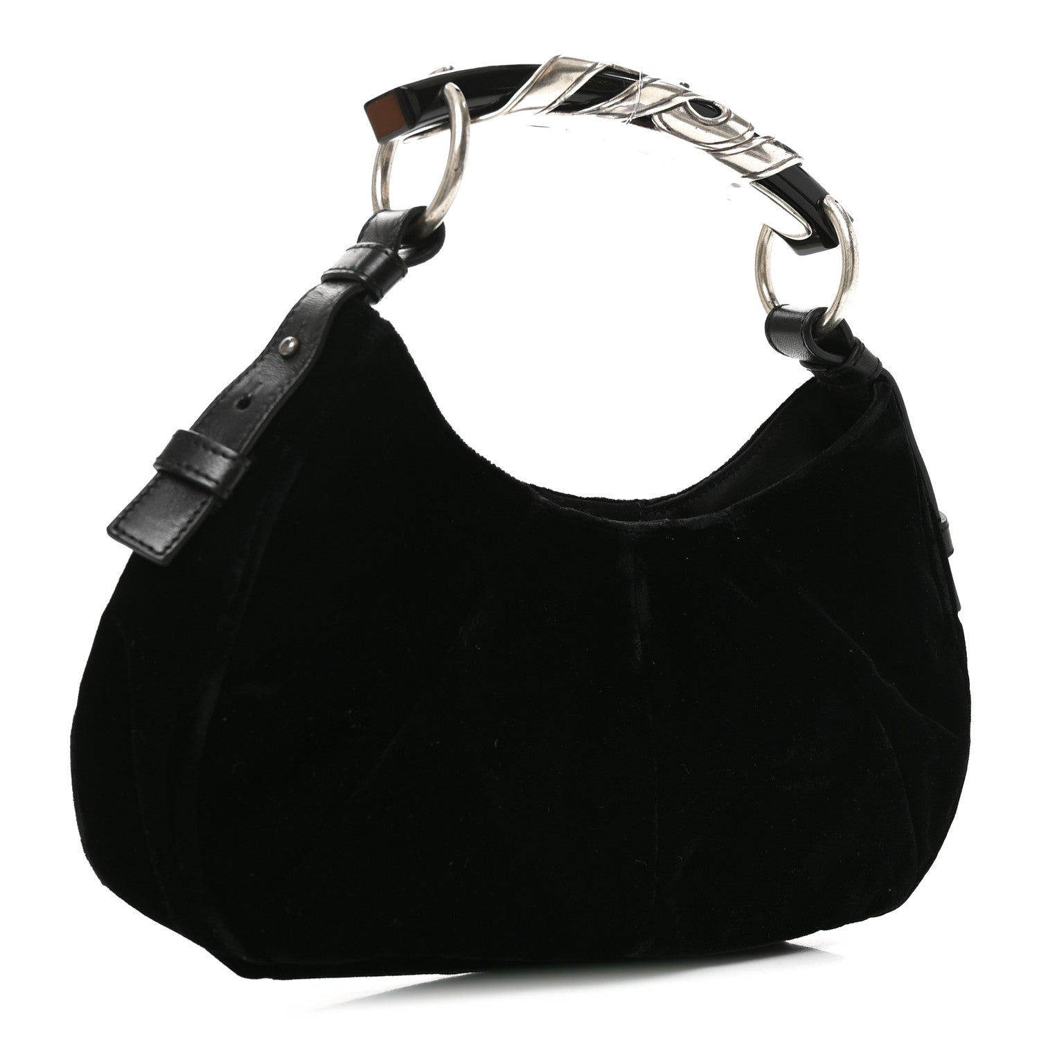 Saint Laurent Velvet Mombasa Small Black