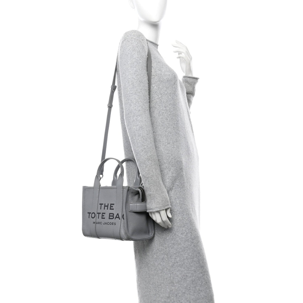 Grained Calfskin Small The Tote Bag Wolf Grey
