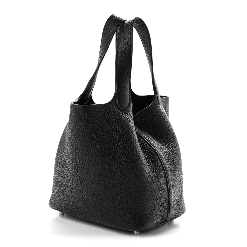 Hermès Taurillon Clemence Picotin Lock 18 PM Black