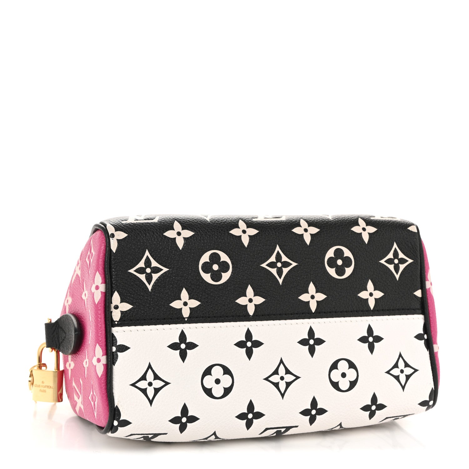 Louis Vuitton Empreinte Monogram Spring in the City Speedy Bandouliere 20 Black White Pink