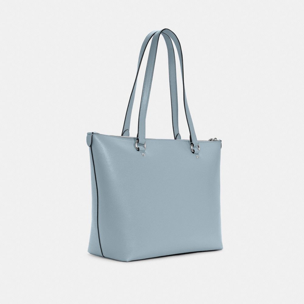 Coach Gallery Tote powder blue three-quarter view