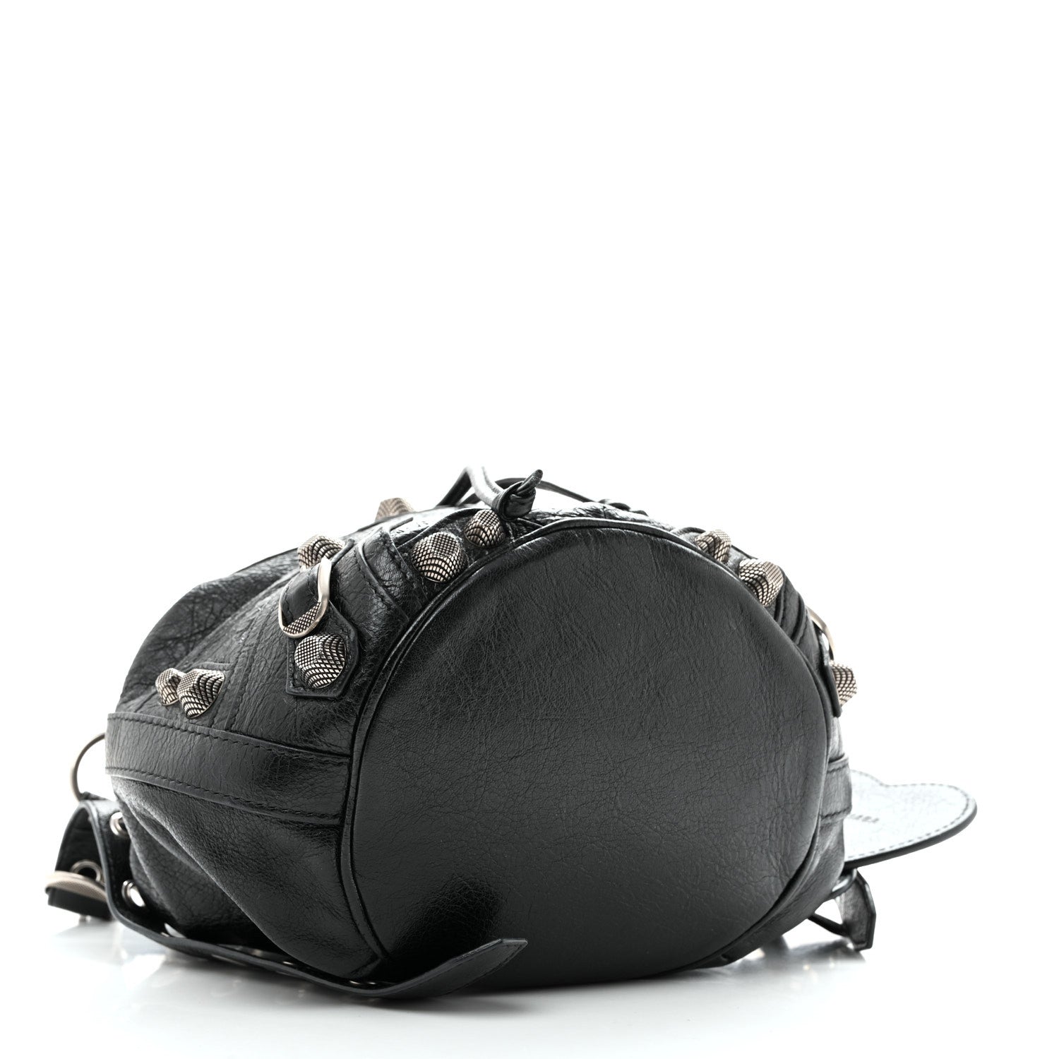 Balenciaga Agneau Arena Small Le Cagole Bucket Bag Black
