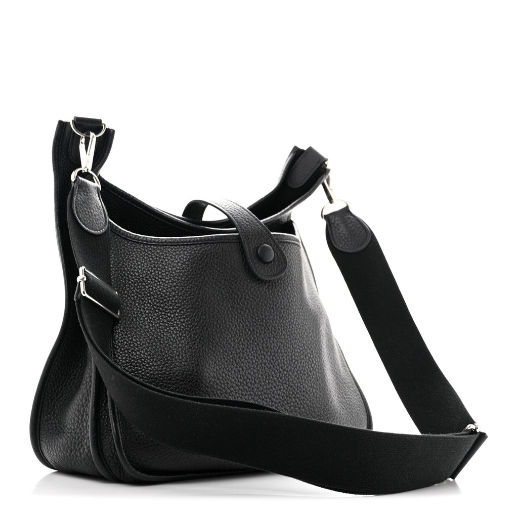 Hermès Taurillon Clemence EVELYNE III GM Black