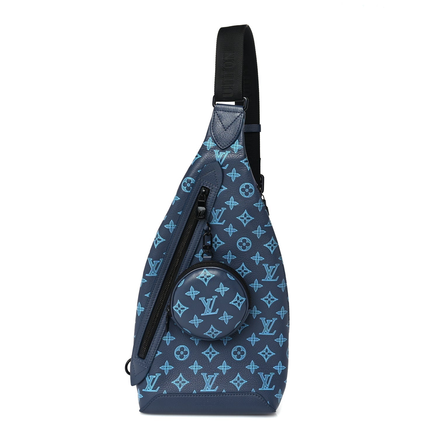 Louis Vuitton Monogram Shadow Duo Slingbag Navy River Blue