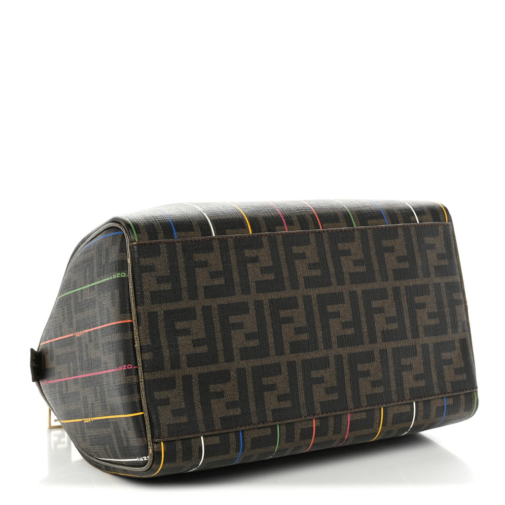 Fendi Zucca Spalmati Striped Boston Tobacco Multicolor