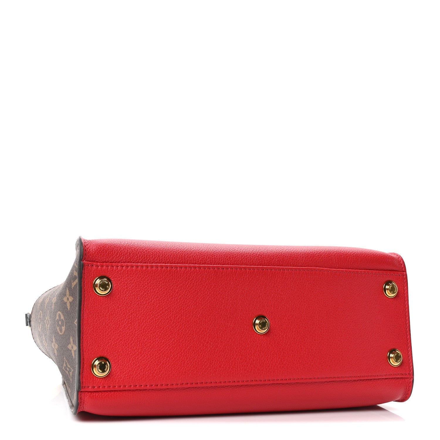 Louis Vuitton Calfskin Monogram On My Side Pirate Red