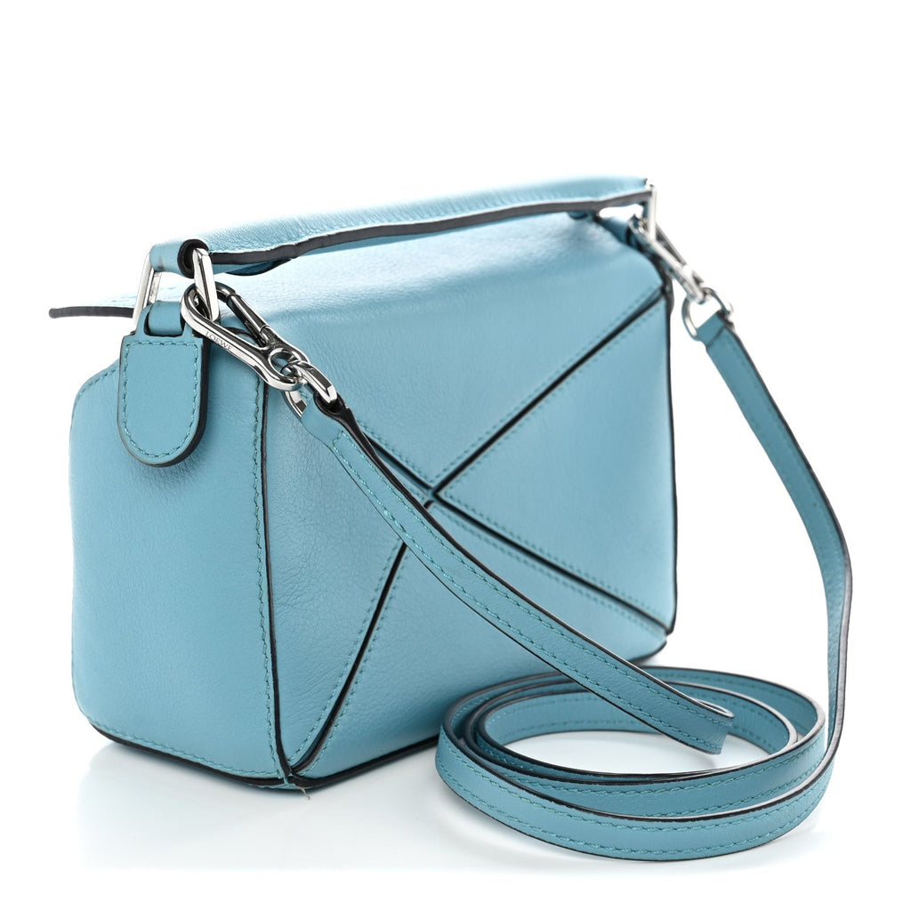 Loewe Calfskin Mini Puzzle Bag Light Blue