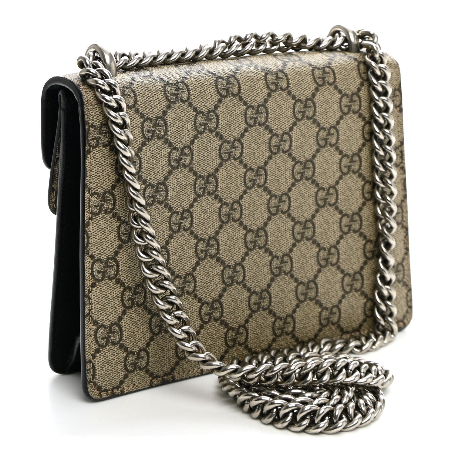 Gucci GG Supreme Monogram Mini Dionysus Shoulder Bag Black