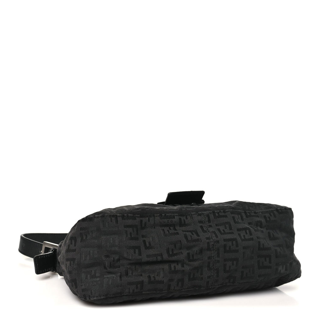 Fendi Nylon Zucca Baguette Black