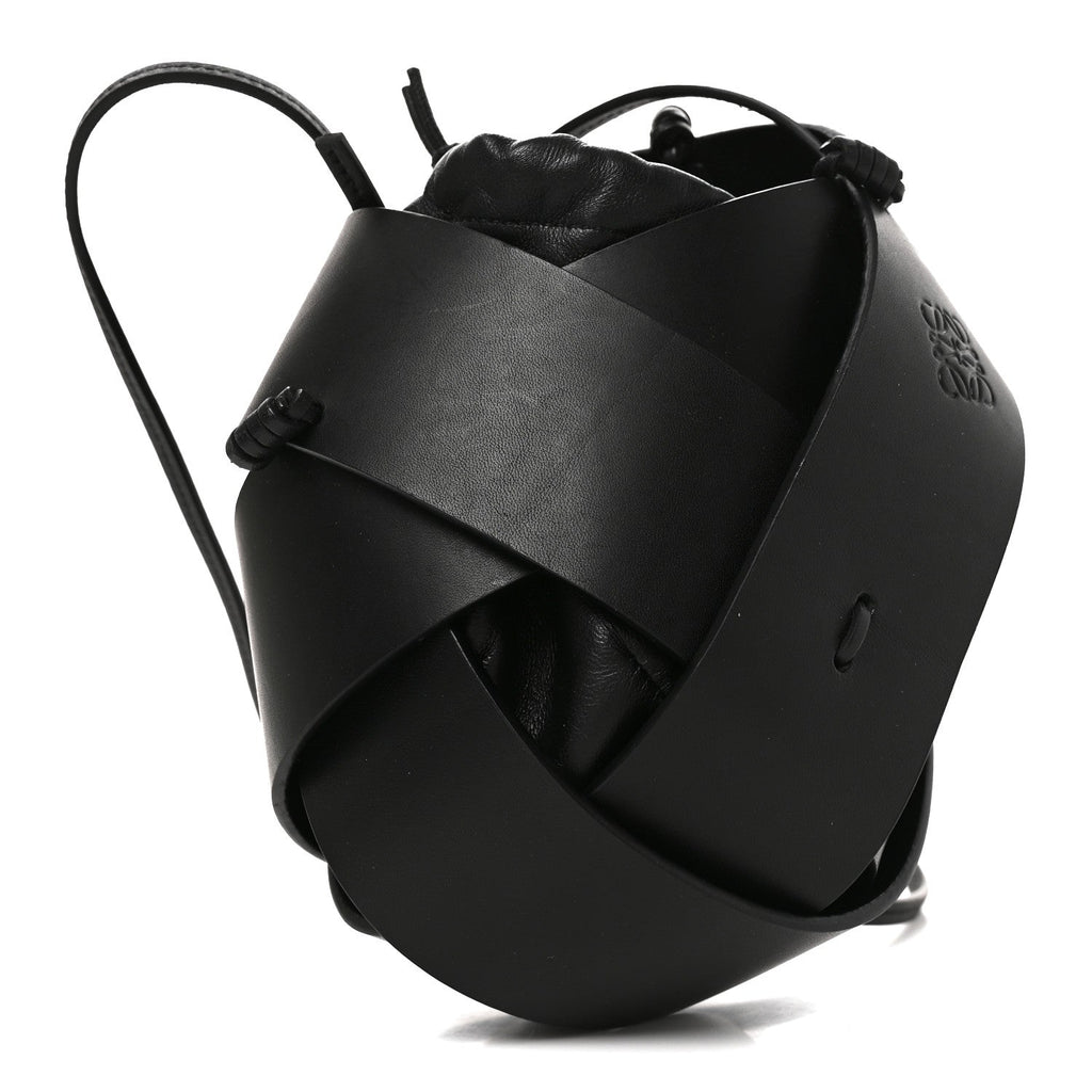 Loewe Calfskin Interlaced Pocket Bag Black
