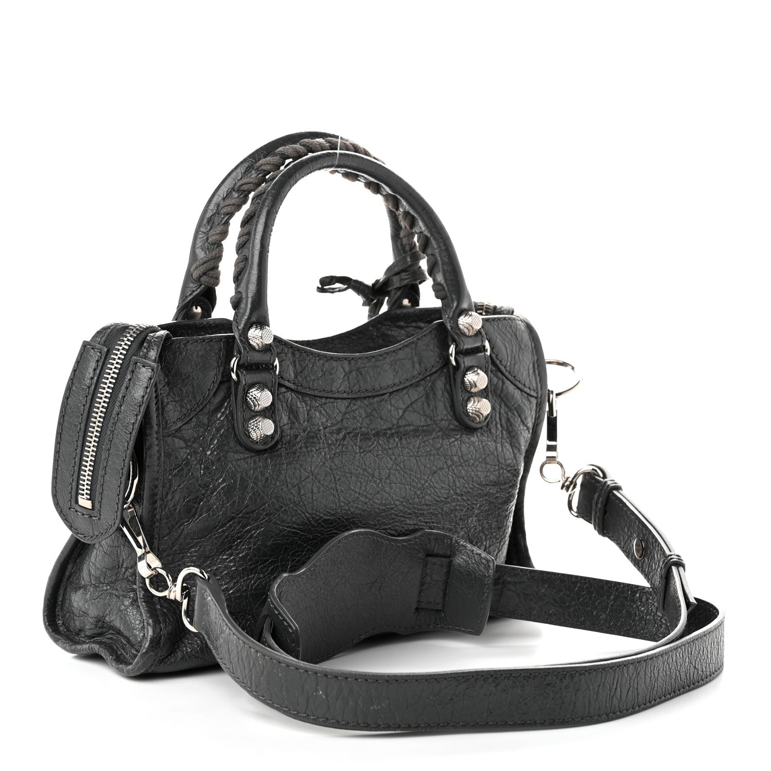 Balenciaga Agneau Giant 12 Silver Hardware Mini City Gris Fossile