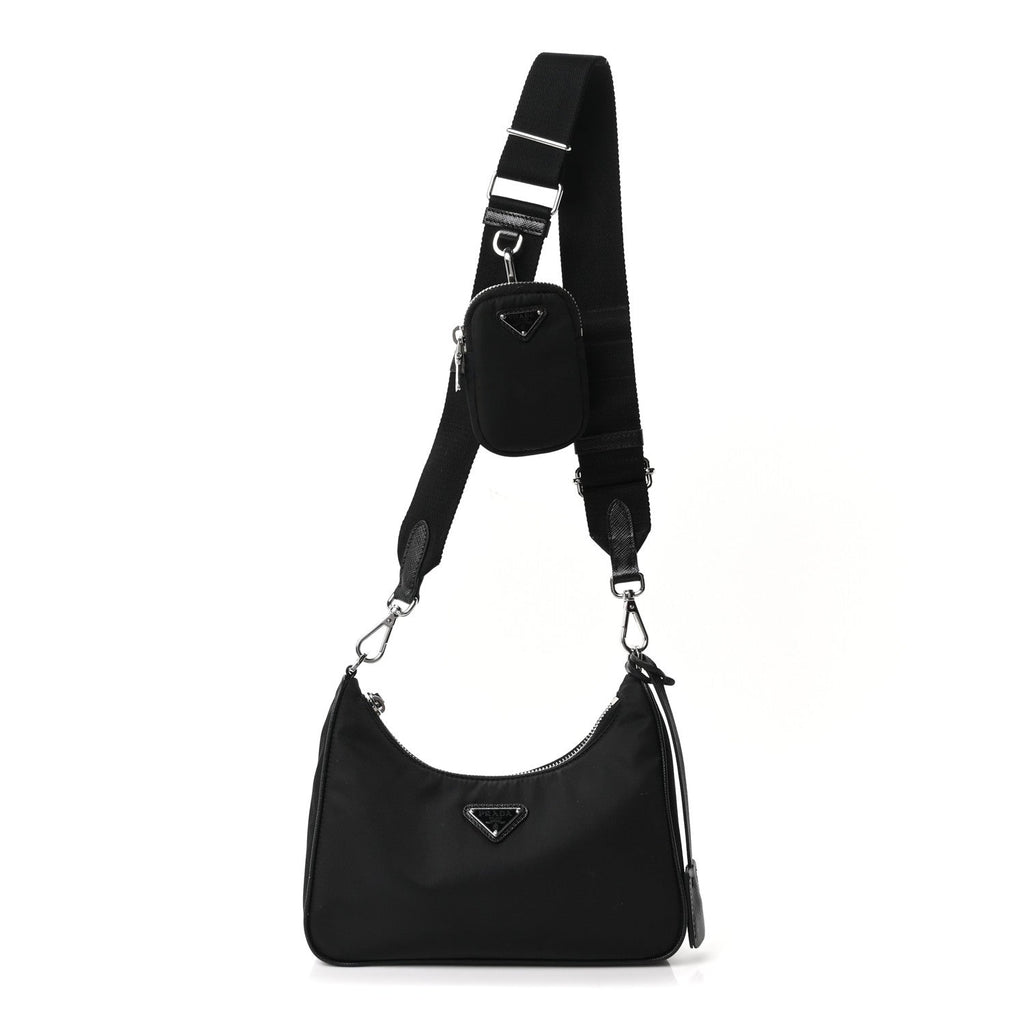 Prada Re-Nylon Saffiano Re-Edition 2005 Shoulder Bag Black