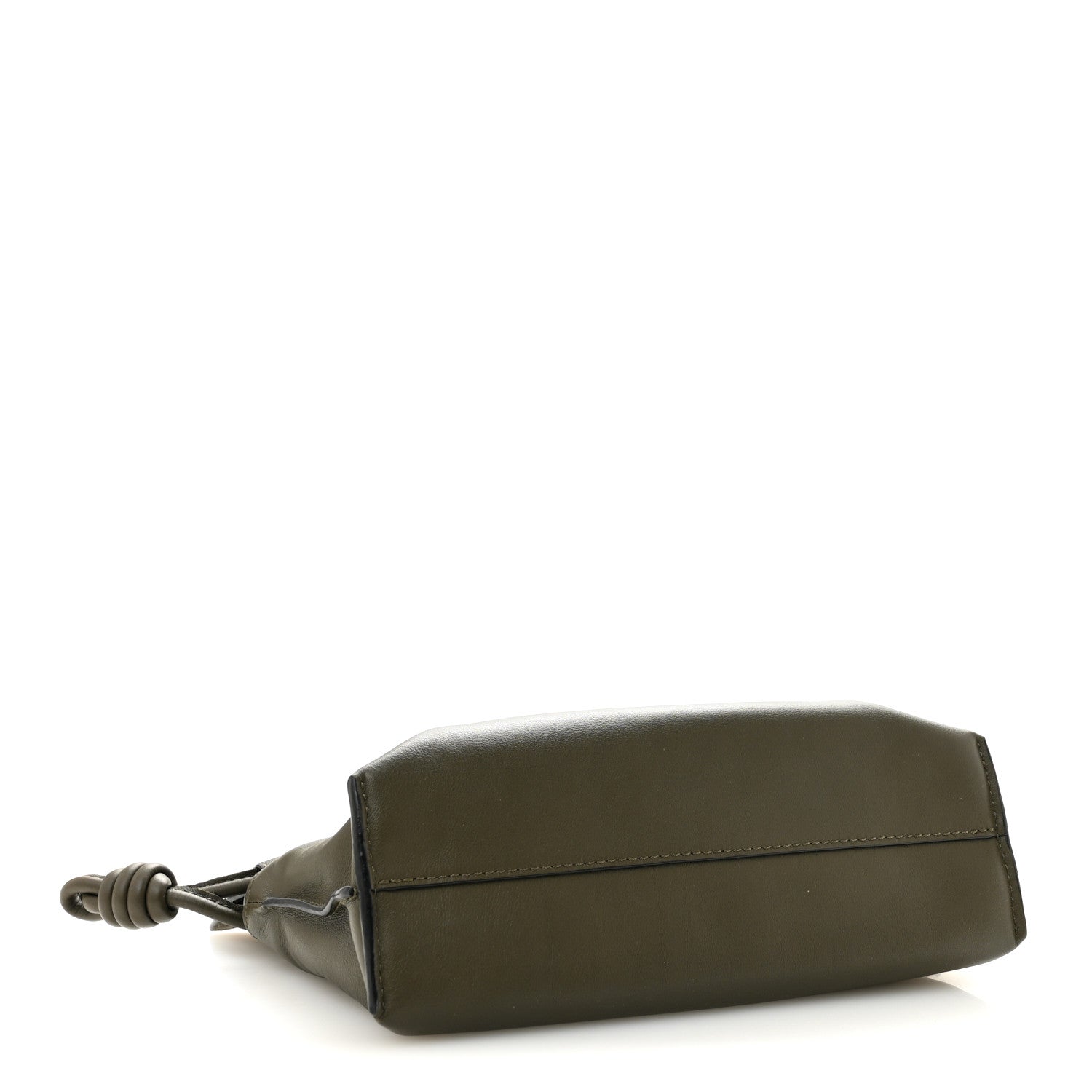 Loewe Calfskin Mini Flamenco Knot Clutch Dark Khaki Green