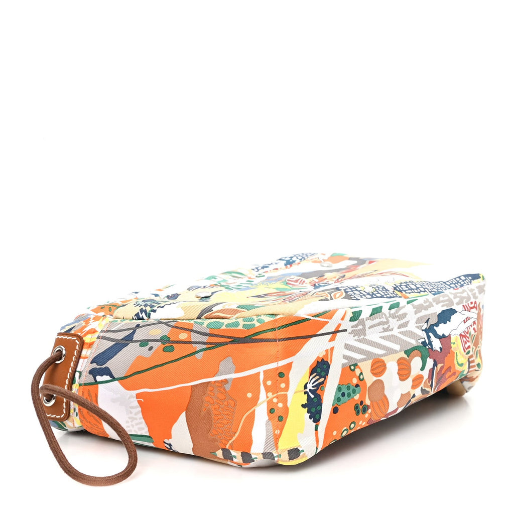 Hermès Silk Barenia En Liberte Fourbi 20 PM Orange Gris Mouette Fauve