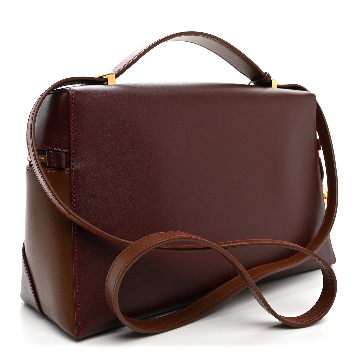 Loro Piana Smooth Calfskin Extra Bag L27 Burnt Tan Oxblood