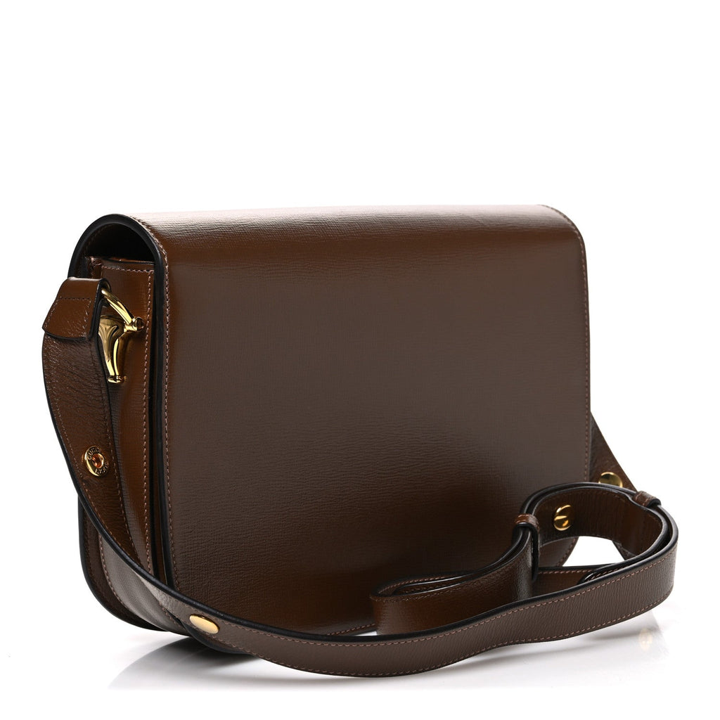Gucci Azalea Calfskin Horsebit 1955 Shoulder Bag Brown Sugar