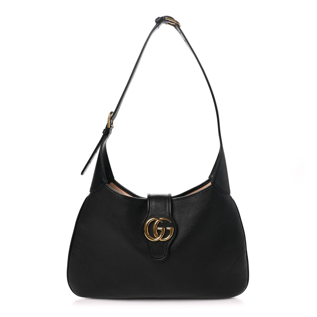 Gucci Goatskin Medium Aphrodite Shoulder Bag Black