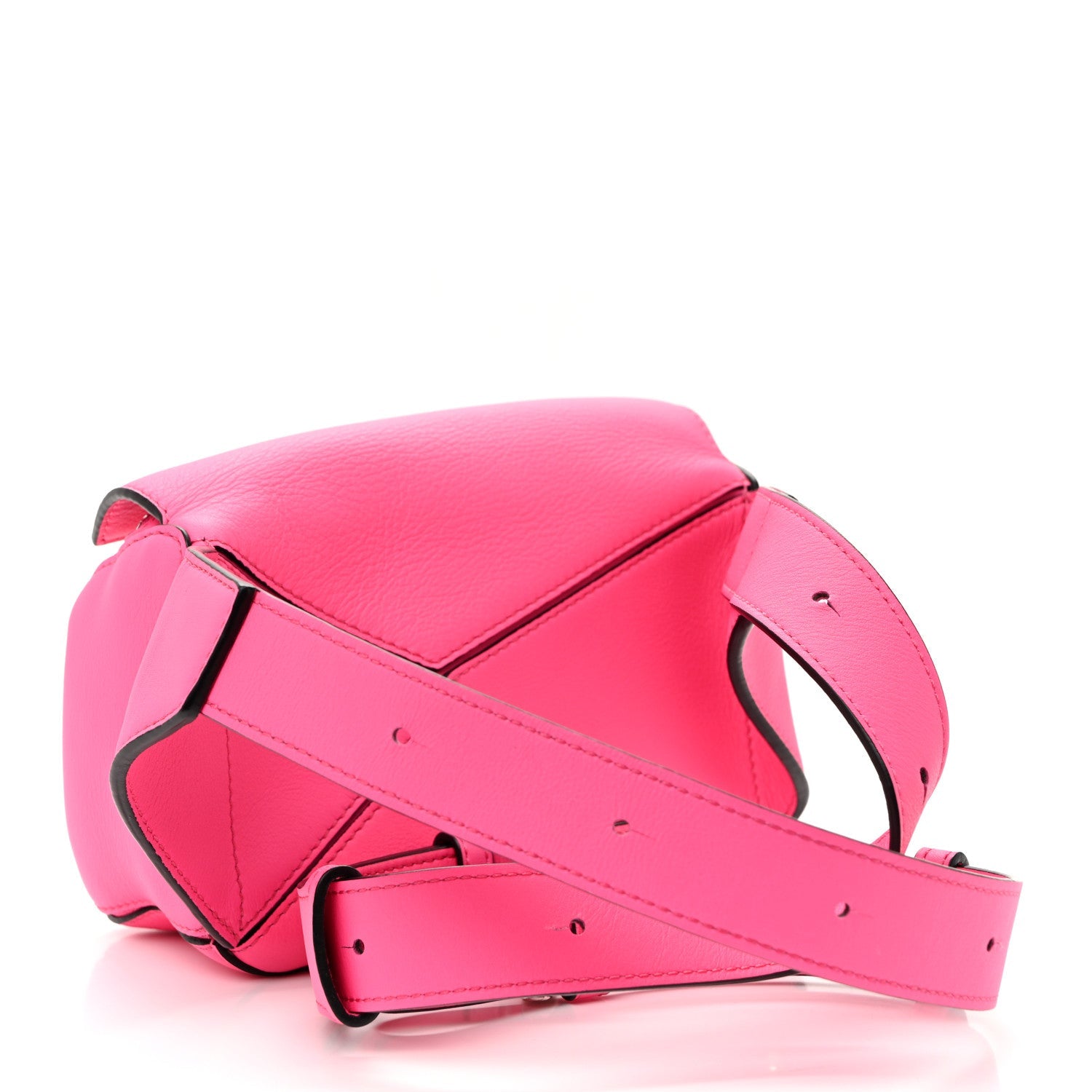 Loewe Calfskin Mini Puzzle Bumbag Neon Pink