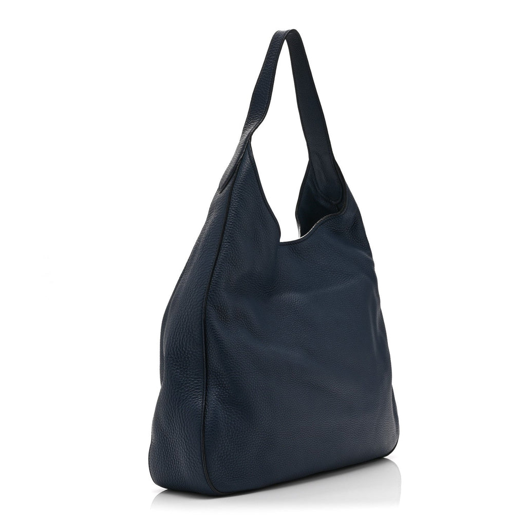 Prada Vitello Daino Pocket Hobo Bag Blue