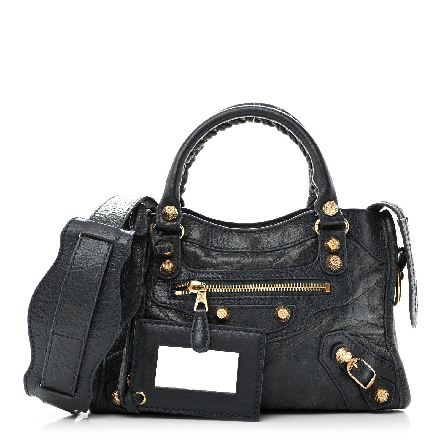 Balenciaga Agneau Giant 12 Gold Hardware Mini City Anthracite Anthracite
