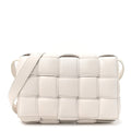 Bottega Veneta Nappa Maxi Intreccio Padded Cassette Crossbody Bag Chalk