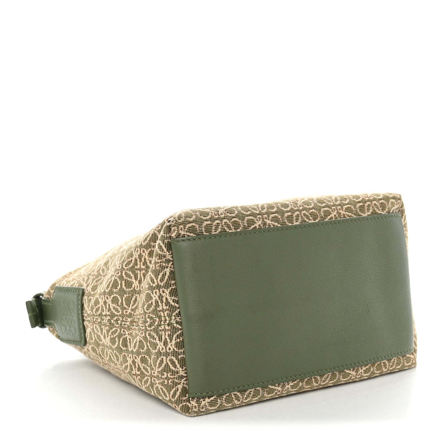 Loewe Jacquard Anagram Calfskin Small Cubi Bag Avocado Green