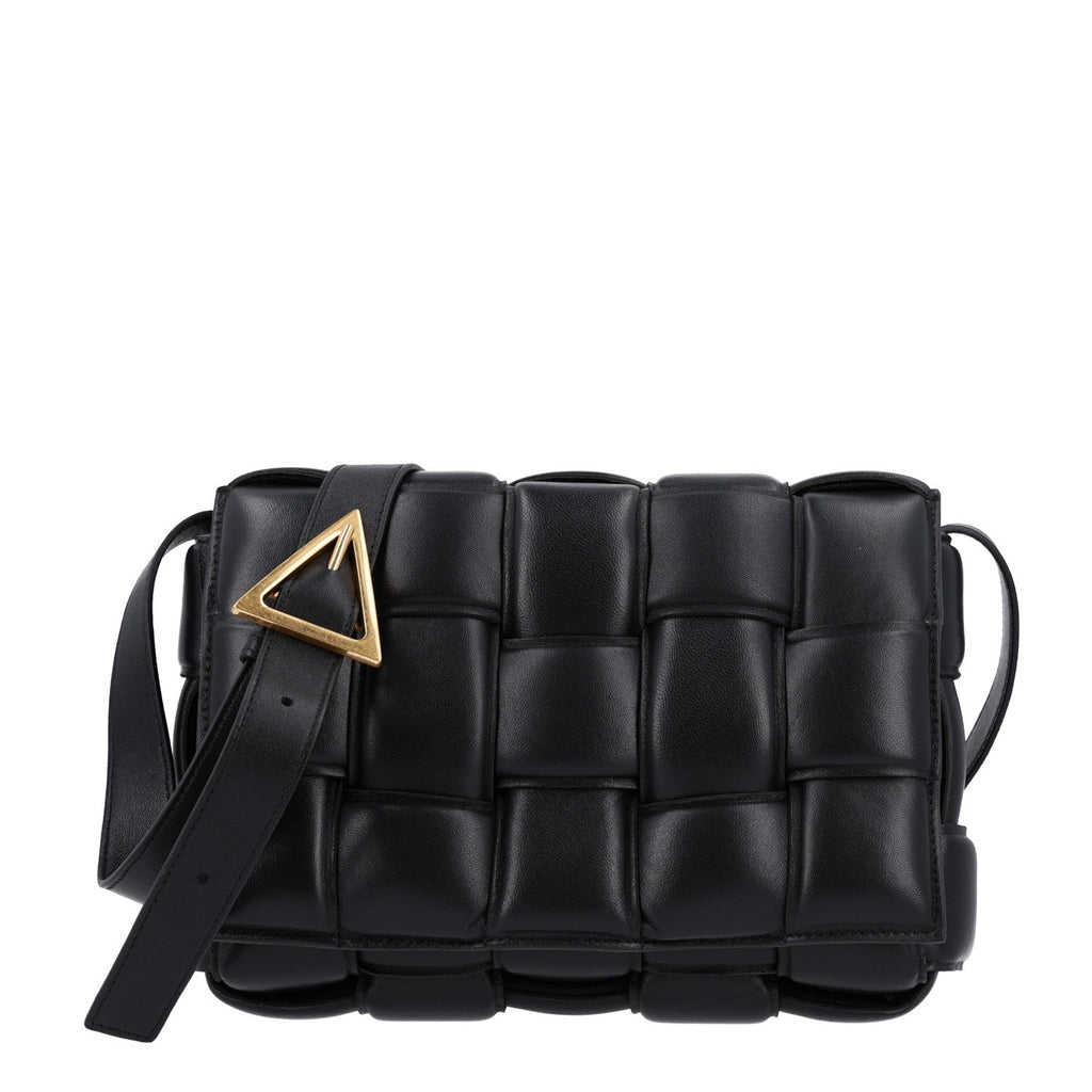 Bottega Veneta Nappa Maxi Intreccio Padded Cassette Crossbody Bag Black