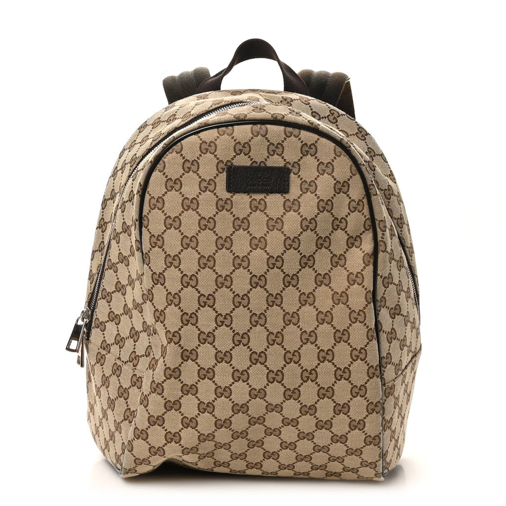 Gucci Monogram Travel Backpack Dark Brown