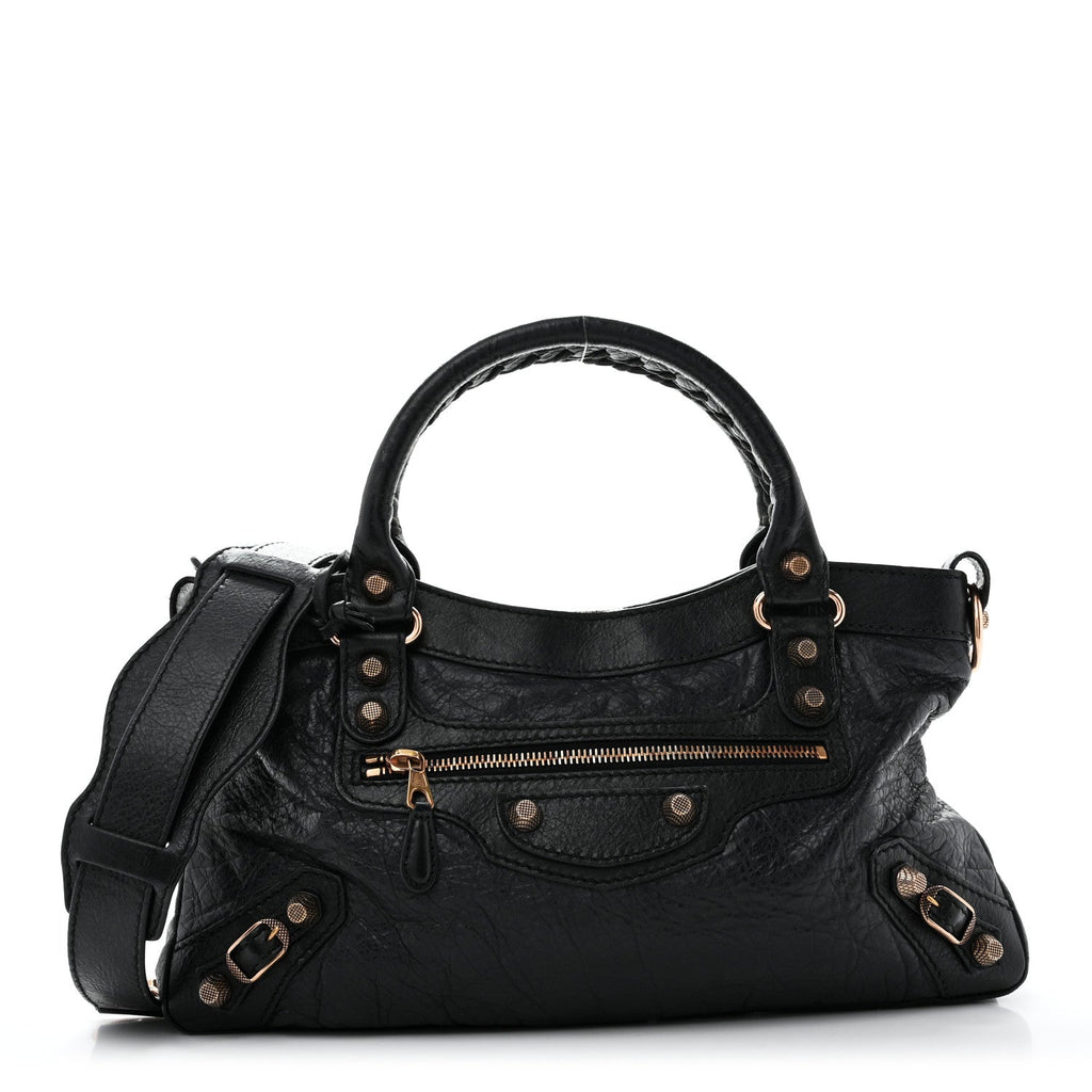 Balenciaga Agneau Giant 12 Rose Gold Hardware First Black