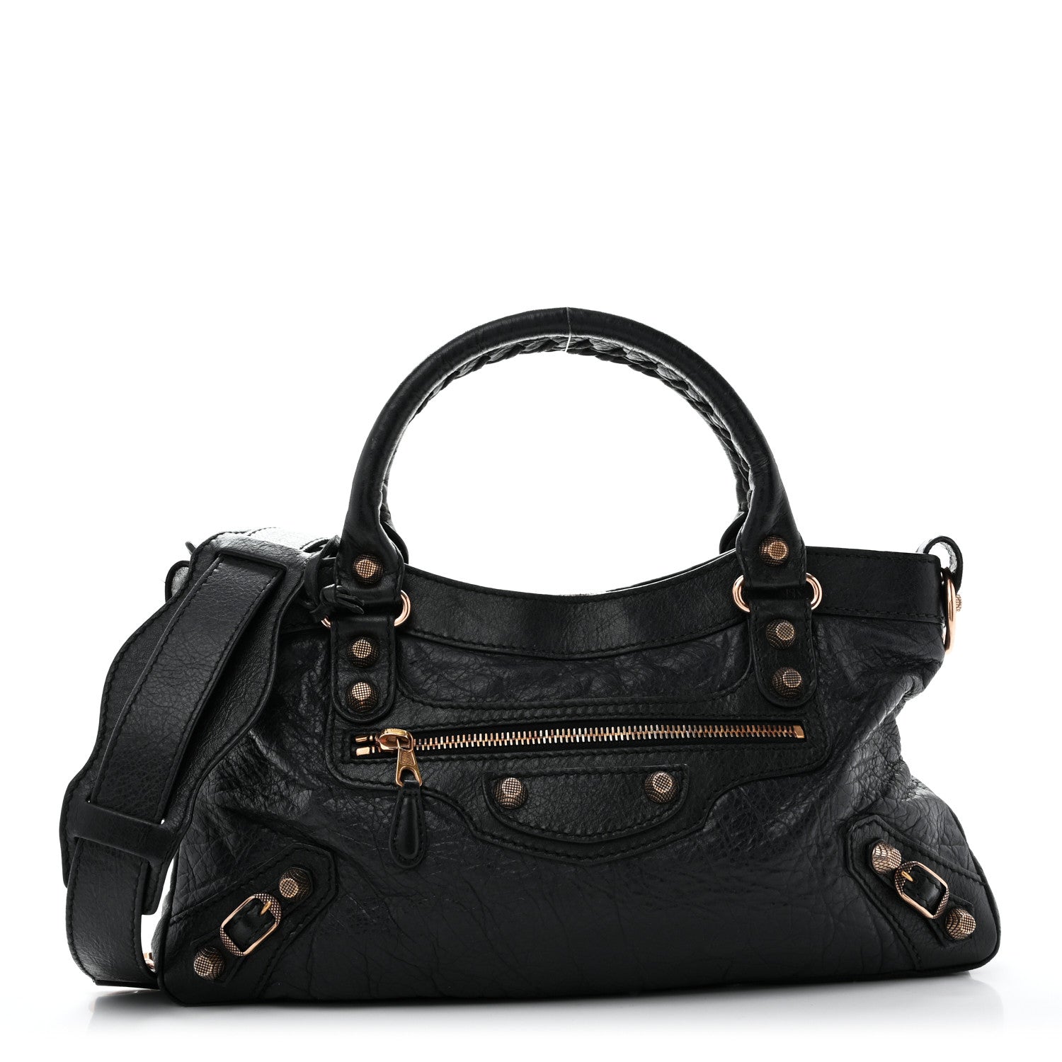 Balenciaga Agneau Giant 12 Rose Gold Hardware First Black