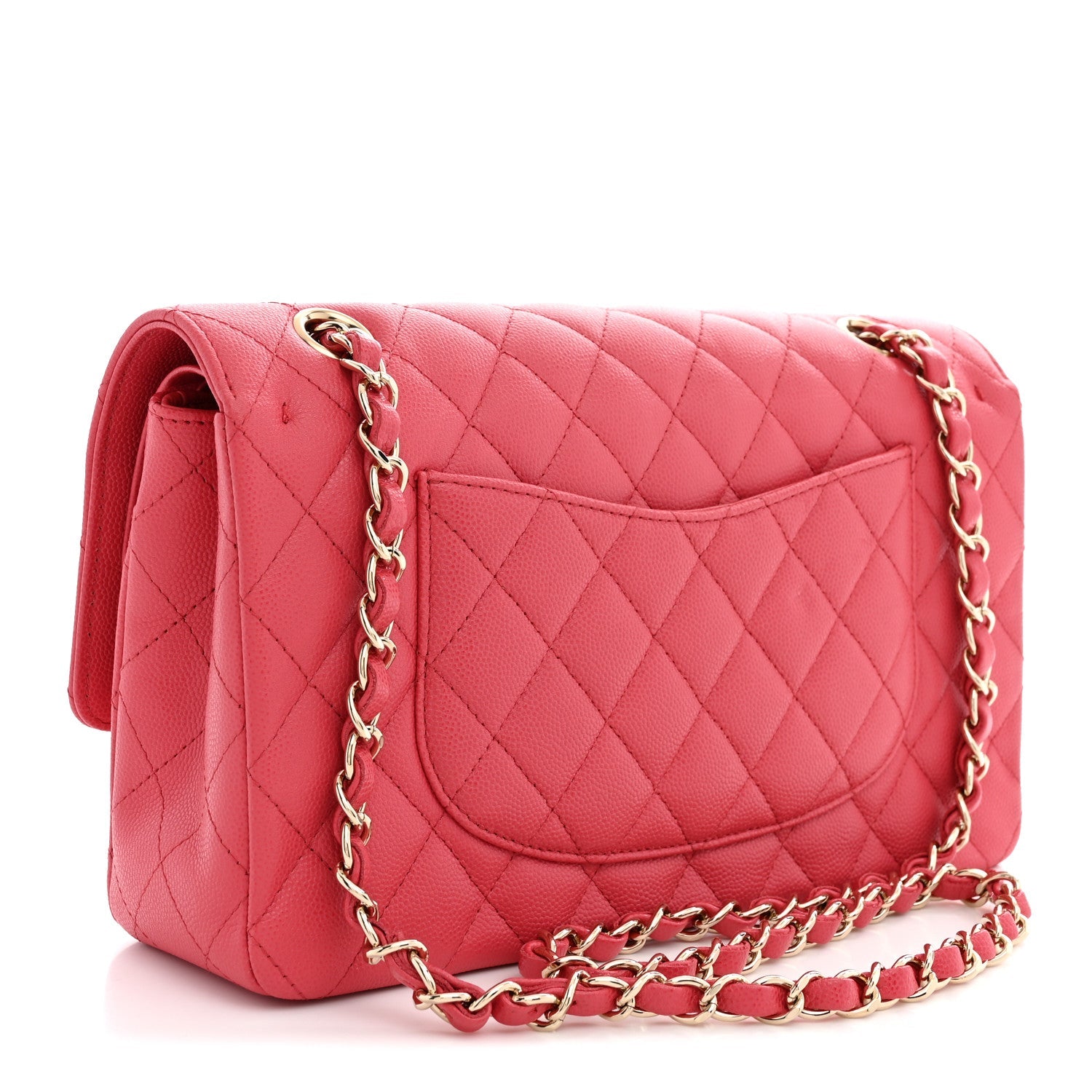 Chanel Caviar Quilted Medium Double Flap Dark Pink