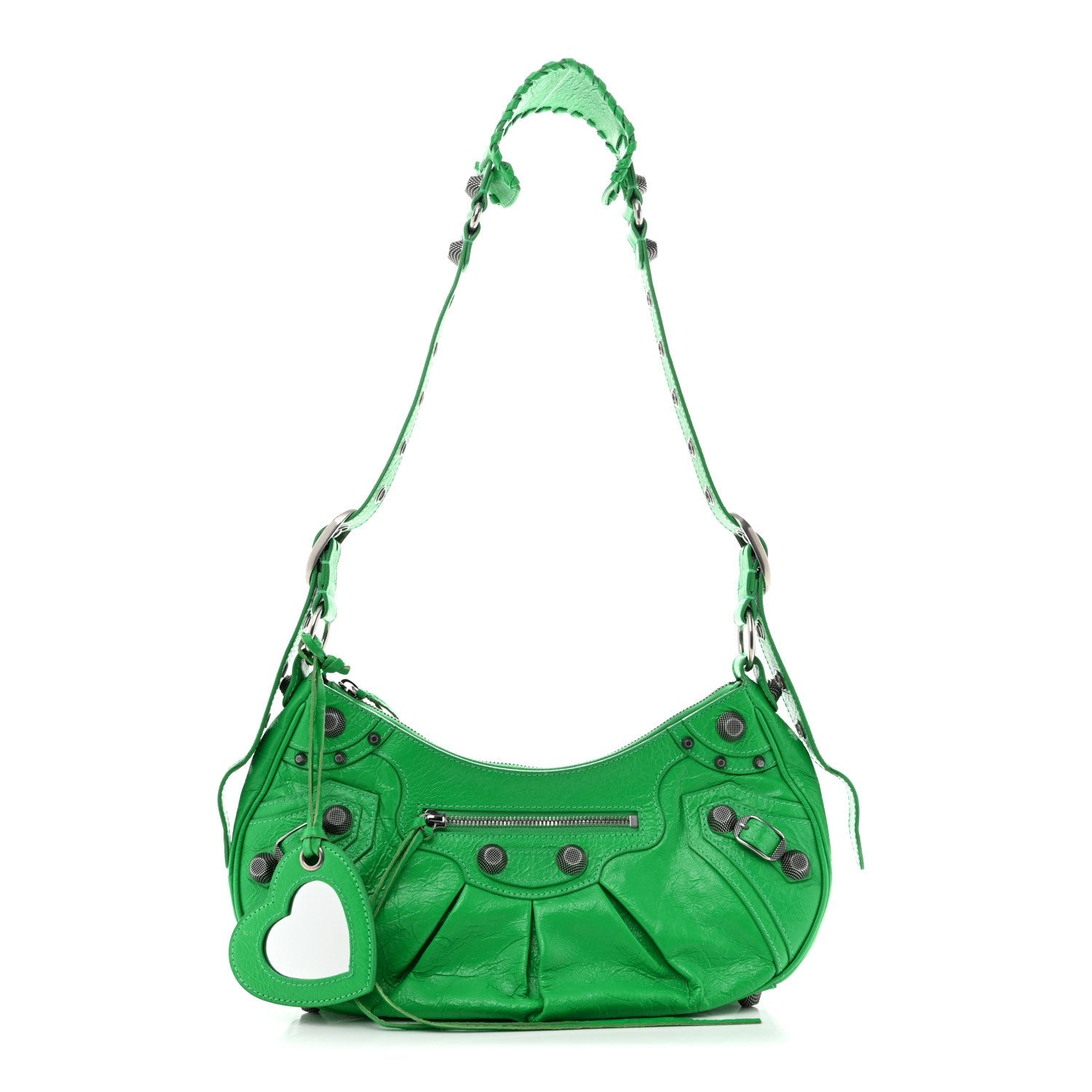 Balenciaga Agneau Arena Small Le Cagole Shoulder Bag Vivid Green